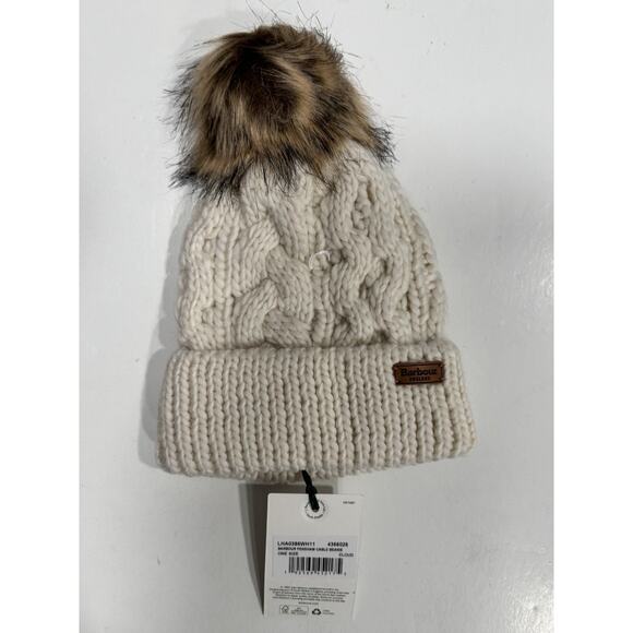 Barbour Penshaw Cable-Knit Beanie NWT! One Size - Picture 1 of 3
